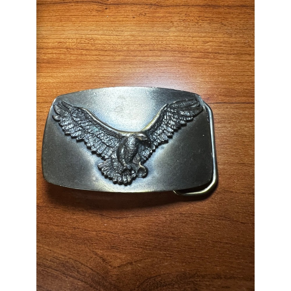 1978 Great American Buckle Co Soaring Eagle Belt Buckle H504 USA